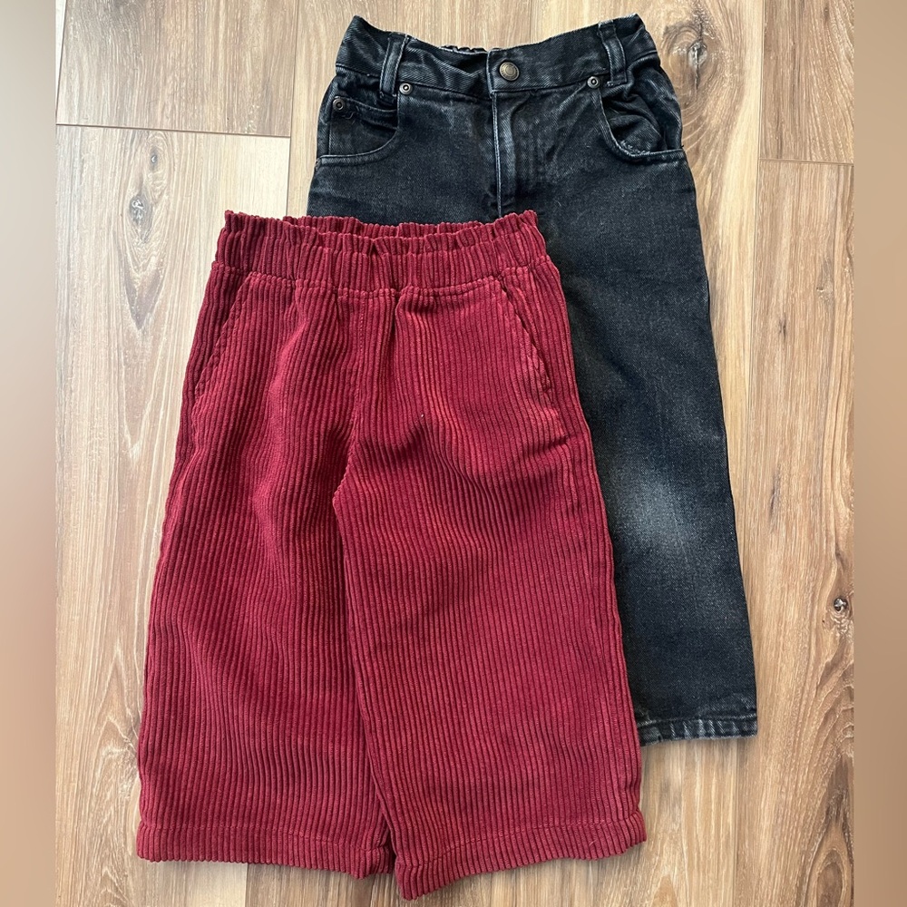 Toddler Pants Bundle Size 3T Corduroy Pants + Black Jeans Fall Winter